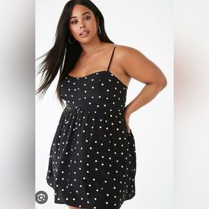 Plus Size Polka Dot Print Dress